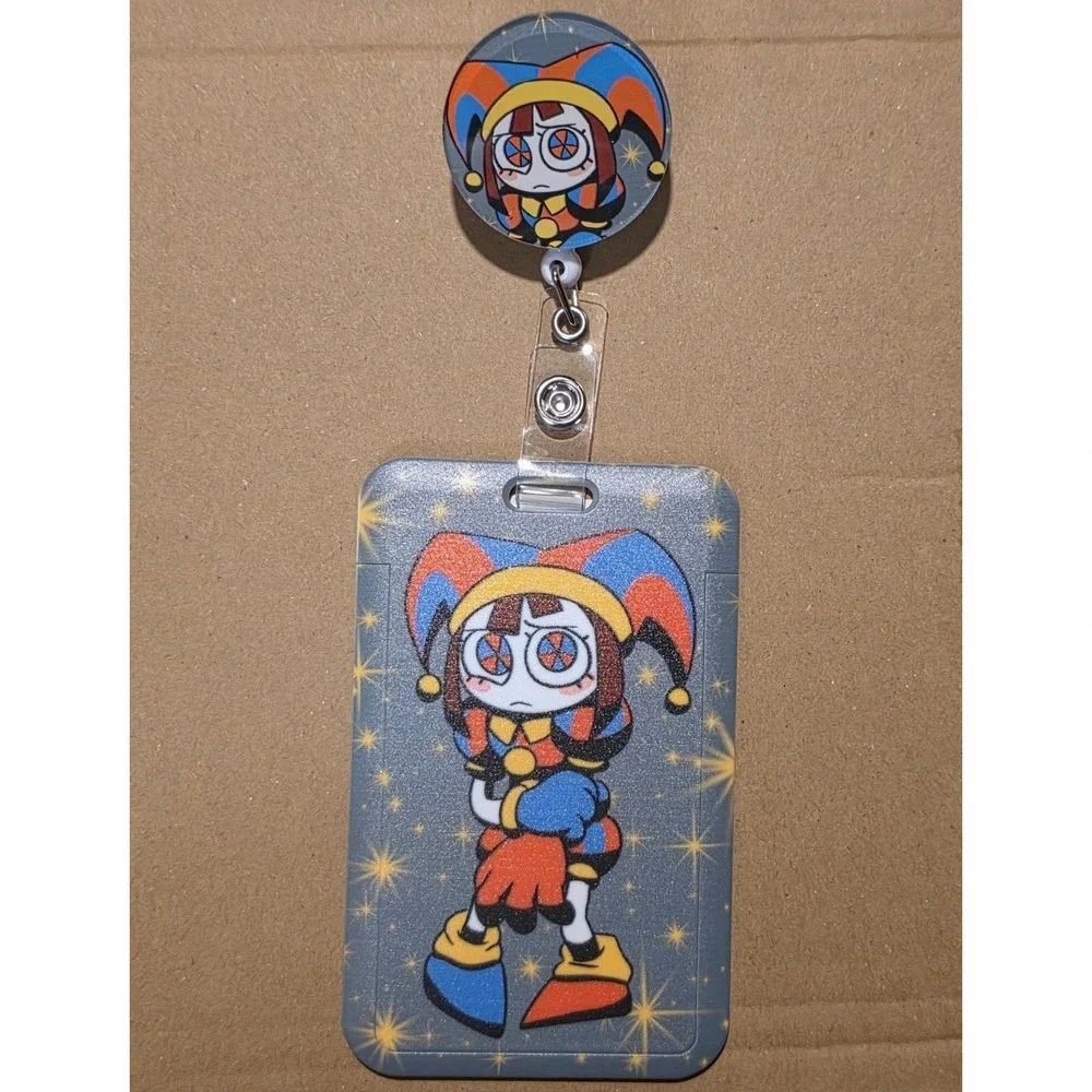 TADC Pomni Badge ID Reel ID Holder Handmade The Amazing Digital Circus Jester
